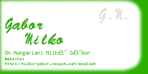gabor milko business card